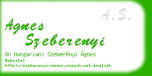 agnes szeberenyi business card