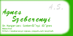 agnes szeberenyi business card